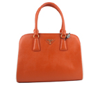 Prada Saffiano Leather Tote Bag 21267 Orange&Pink 21267