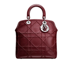 Vine-coloured leather and python-skin 'Granville' bag M1301PCRP M392