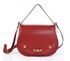 Hermes Shoulder bag Calfskin leather in Claret with Gold hardware 1233CCG