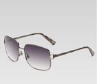 medium rectangle sunglasses with horsebit detail a 249710 I3330 1162