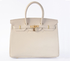 Hermes Birkin 35CM clemence leather in Beige with Gold hardware H35LSBG