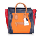 Celine Luggage Jumbo in Orange Dlue Red 3306