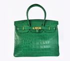 Hermes Birkin 35CM Crocodile leather in Green with Gold hardware H35CGG