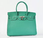 Hermes Birkin 35CM Lake Green clemence leather(Silver) H35LGLS