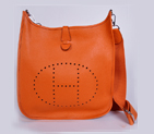 Hermes 32cm Evelyn bag clemence leather in Orange 1043