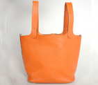 Hermes picotan MM Bag clemence leather in Orange 1048O