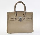 Hermes Birkin 25CM clemence leather in Dark Grey with Silver hardware H25LSDGS