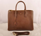 Prada Maxi Saffiano Leather Tote Bag Brown 16625L