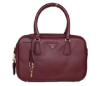 Prada Saffiano Leather Tote Bag BL1095 Bordeaux BL1095