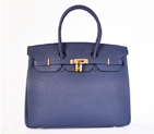 Hermes Birkin 35CM togo leather in Dark Blue with Gold hardware H35BJDBG
