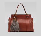 'smilla' tote with removable fur tails and bamboo 269926 ANGAT 6365