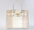 Hermes Birkin 35CM Crocodile stripes leather in Himalayan with gold hardware H35CSMG