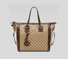 'gucci charm' large top handle bag with leather GG 247280 F4CLG 9794