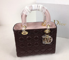 Two-tone lilac and Three mixed colors leather 'Lady Dior' bag M0550PBAN