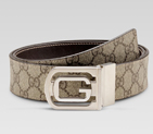 reversible belt with cutout G buckle 232835 FN0TK 9643