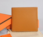 Hermes men Wallet clemence leather in Camel H006