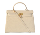 Hermes kelly 35CM clemence leather in Off-white with Gold hardware K35COWG