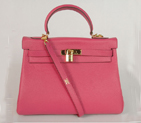 Hermes Kelly 32CM clemence leather in Peach with Gold hardware K32LSPG
