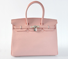 Hermes Birkin 35CM clemence leather in Pink with Silver hardware H35LSPS