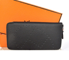 Hermes Evelyn Wallet clemence leather in Black A808