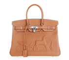 Hermes Birkin 35CM with Embossed logo Handbag wheat H35