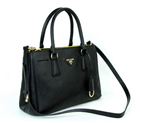 Prada Saffiano Calf Leather Totes BN1801 Black BN1801