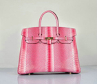 Hermes Birkin 35CM Peach Snake Leather Tote Bag Gold H6089