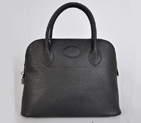 Hermes Bolide Bag 37cm clemence leather in Black with Silver hardware 1037BS