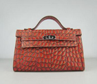 Hermes Kelly 22CM Dark Orange Stone Stripe HKL22DOSS004