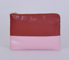 Celine Solo Bi Color Clutch Bag Bordeaux&Pink 8821