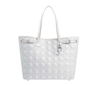 Large 'Dior Panarea' shopping bag in frosted white canvas M1017PPCD M237