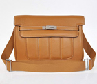 2012 New Hermes Bags Clemence Leather Camel H1268