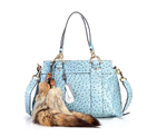 'smilla' medium top handle bag with removable fur 269925 ANGAT 8253