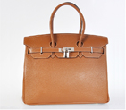 Hermes Birkin 35CM Dark Wheat clemence leather(Silver) H35DWLSS