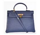 Hermes kelly 35CM Dark blue togo leather(Gold) HKL35DB