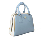 Prada Saffiano Leather Small Tote Bag BL0809 Light Blue BL0809