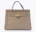 Hermes Spring Summer 2013 Shopping Bag H1046 in Dark Grey with Gold hardware H1046