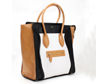 Celine Luggage Juboo Woman Handbag Black Apricot White 98170