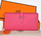 Hermes 2 flod original leather wallet in Peach 208