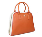 Prada Saffiano Leather Medium Tote Bag BL0808 Orange BL0808