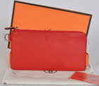 Hermes Zipper Wallet clemence leather in Flame A908