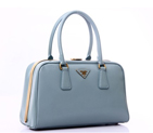 Hot Sell Prada Saffiano Leather Tote Bag BL0809 water blue BL0808