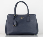 Prada Saffiano Calf Leather Totes BN1801 Blue BN1801