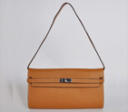 Hermes Kelly 26CM Shoulder Bag Clemence Camel H1001