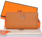Hermes 2 flod original leather wallet in Camel 208