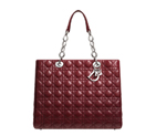 Large Dior Soft shopping bag, vine-coloured leather CAL44956 M382