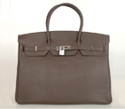 Hermes Birkin togo leather 40CM togo in Dark Brown with Silver hardware H40BJDBS