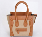Top Quality Celine Luggage Micro Boston Bag Ferrari&Suede Leather Apricot 98167