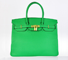 Hermes Birkin 35CM togo leather in Dark green with Gold hardware H35BJDGG