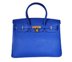 Hermes Birkin 35CM clemence leather in Violet with Gold hardware H35CVG